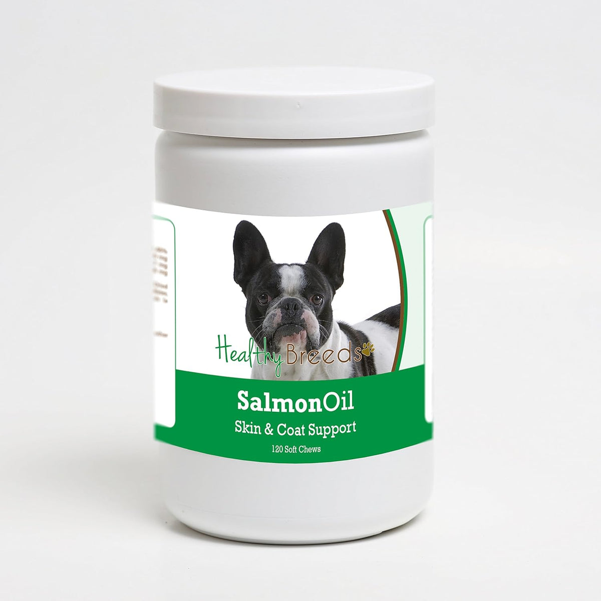 Healthy Breeds French Bulldog Salmon Oil – Piel y pelaje: El EPA y el DHA pueden contribuir a mantener una barrera – Image 1