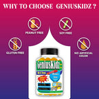Geniuskidz Omega 3 DHA Gominolas para Niños y Adolescentes - 60 Unidades