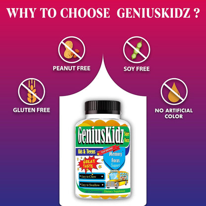Geniuskidz Omega 3 DHA Gominolas para Niños y Adolescentes - 60 Unidades – Image 6