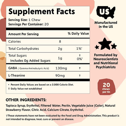 PYM Berry Mood Chews - 60 Gominolas con GABA y L-Teanina para Apoyo al Estrés, Preocupación y Agobio - Vegano, Sin Gluten, – Image 2