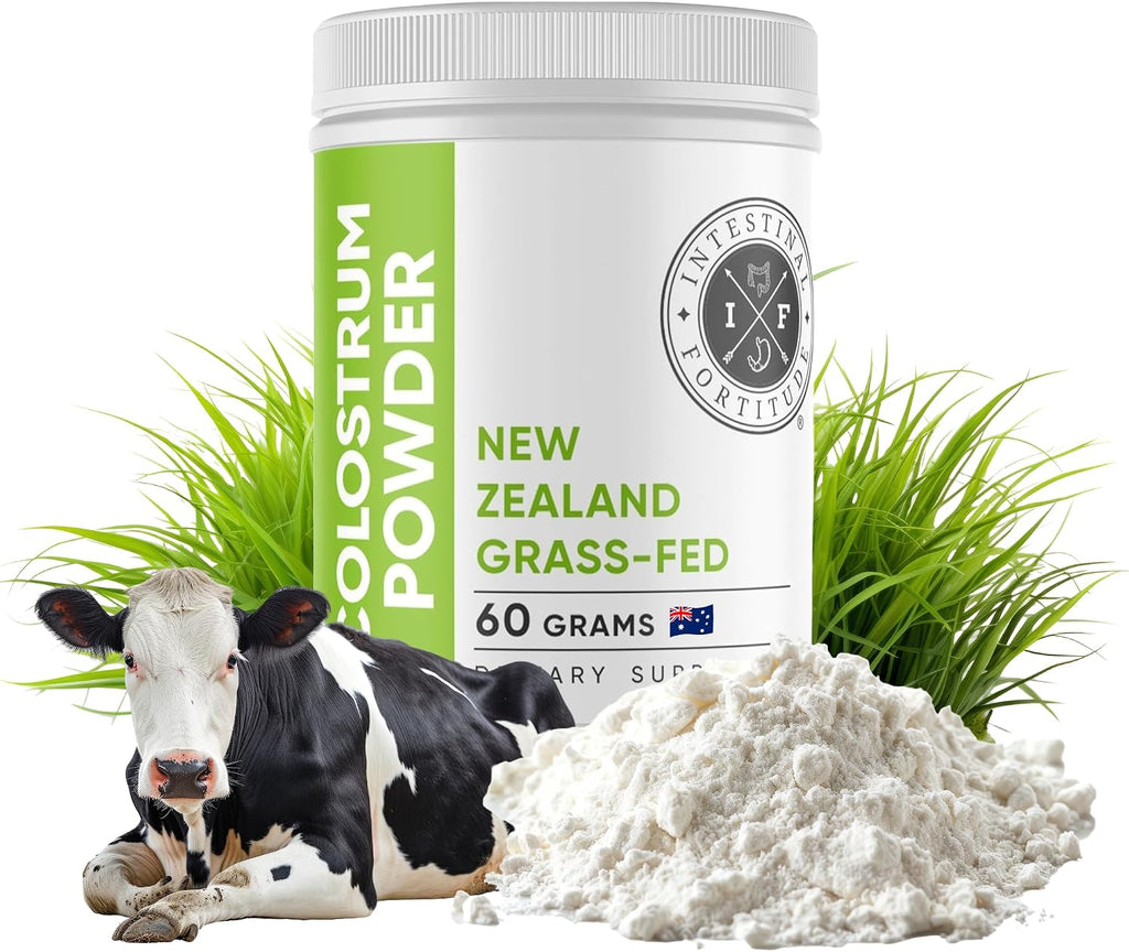 Intestinal Fortitude Boosted Colostrum Superfood: Colostrum Bovino, Kiwi Dorado y Miel de Manuka (150 g)