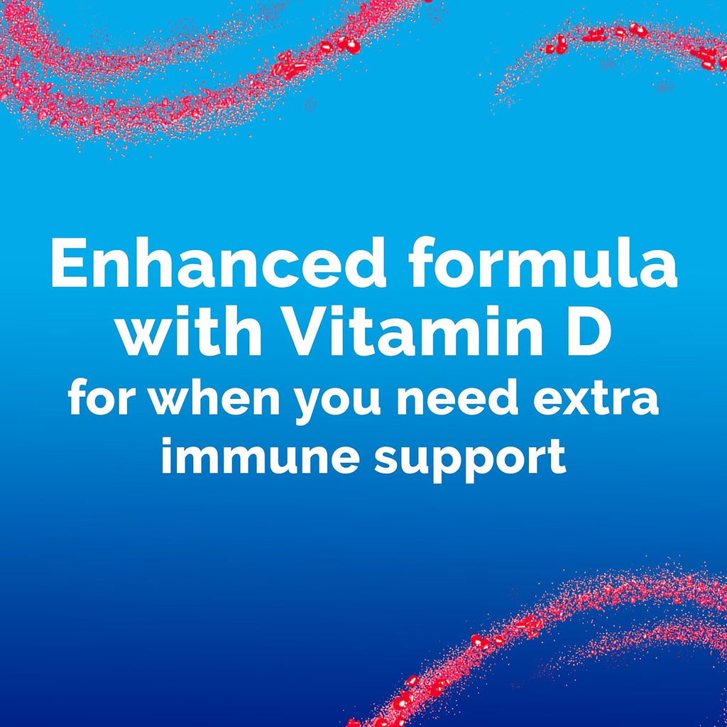 Emergen-C Kidz Immune Plus Crystals, Sobres de apoyo inmunitario con vitamina C, D, vitaminas del grupo B, zinc y manganeso, sabor Tropical Punch - 28 sobres