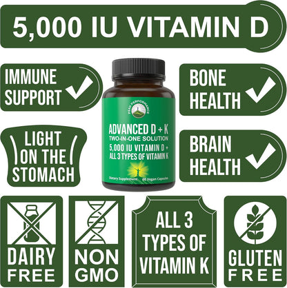 Peak Performance Advanced Vitamin D 5000 UI – Pureza: Libre de gluten, OGM, aditivos, conservantes, colorantes – Image 3