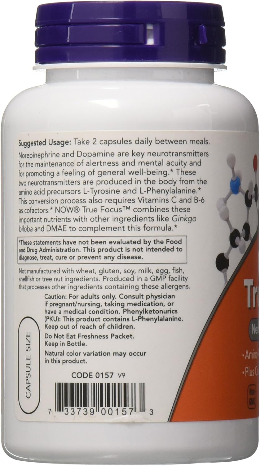 Now Foods True Focus, 90 Cápsulas Vegetales (Paquete de 2)