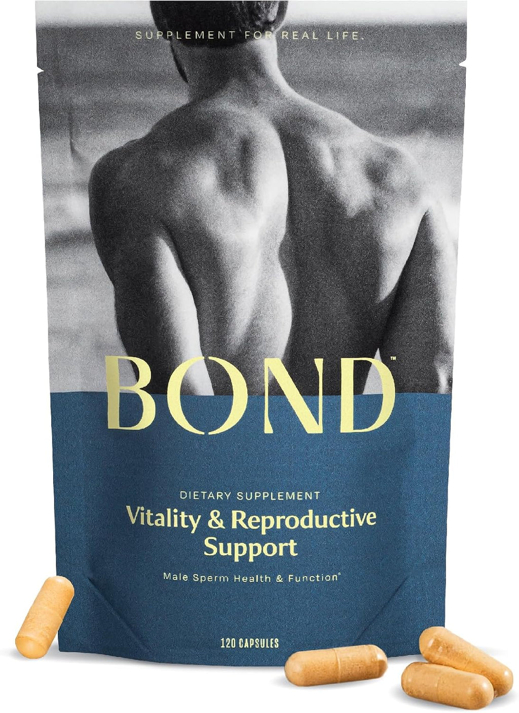 BOND Vitality - Suplemento de Fertilidad Masculina con CoQ10, Vitaminas y Minerales - 120 Cápsulas