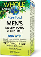 Natural Factors Whole Earth & Sea Multivitamínico y Mineral para Hombres - 120 Comprimidos (60 Dosis)