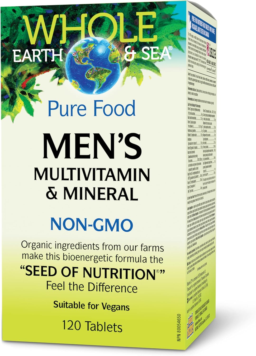 Natural Factors Whole Earth & Sea Multivitamínico y Mineral para Hombres - 120 Comprimidos (60 Dosis)