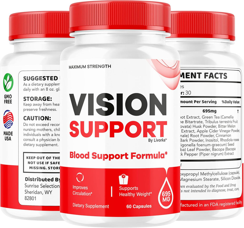 Vision Support - Suplemento para la Visión, Cápsulas Naturales, 60 unidades