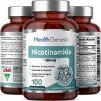 B-3 Nicotinamida 500 mg, 100 Cápsulas - Vitamina B3 Sin Rubor