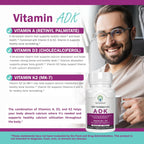 NatureGenX ADK – Vitaminas A, D3 y K2 MK-7 para la Salud Ósea – 60 Cápsulas