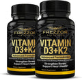 FREZZOR Vitamina D3 y K2, 2000 UI y 80 mcg MK-7, 120 Softgels