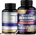 Organic Cadane Berberina 7en1 - 90 Cápsulas - Suplemento con Quercetina y Canela