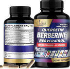 Organic Cadane Berberina 7en1 - 90 Cápsulas - Suplemento con Quercetina y Canela