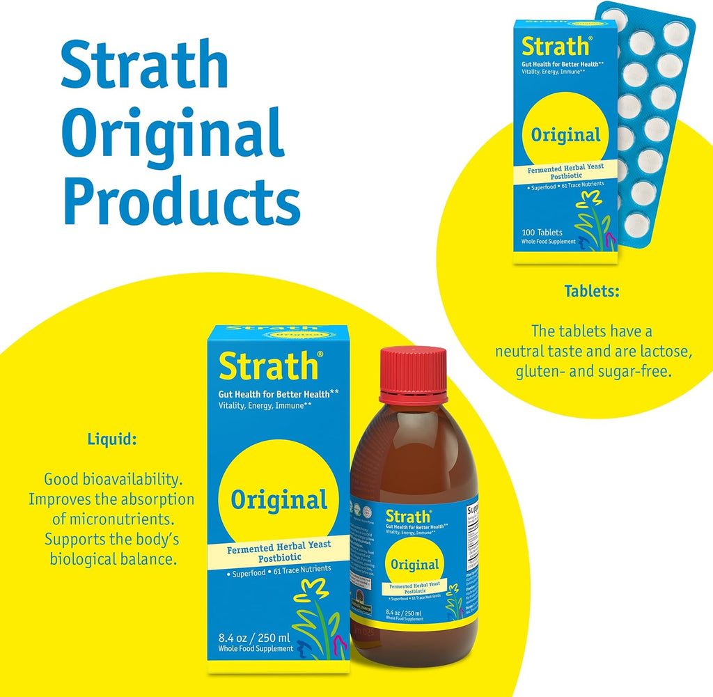 Strath Fermented Herbal Yeast Postbiotic - 250 ml - Suplemento Nutricional Líquido