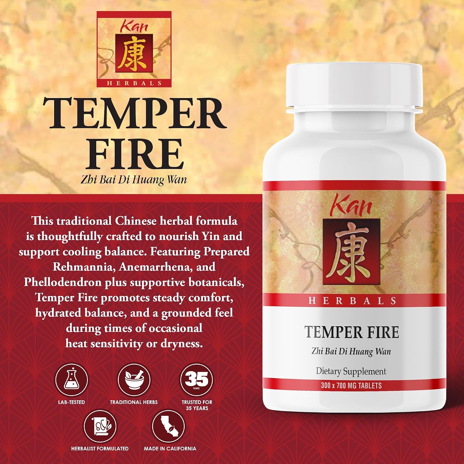 Kan Herbs Temper Fire 300 comprimidos