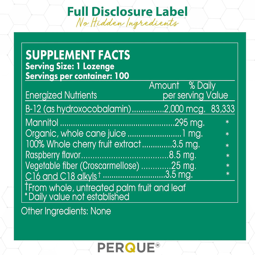 Perque Activated B-12 Guard (2000 mcg, 100 tabletas)