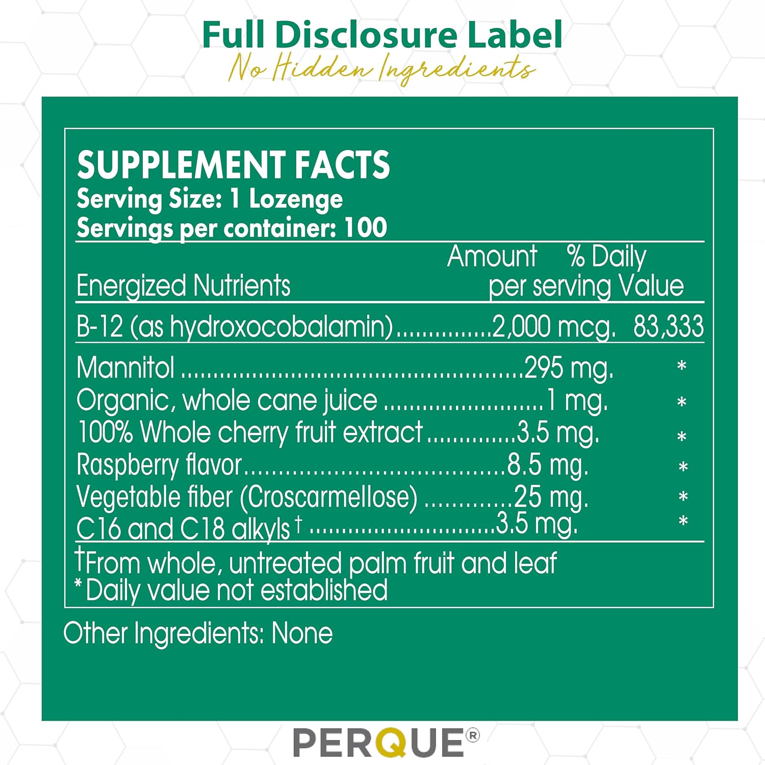 Perque Activated B-12 Guard (2000 mcg, 100 tabletas)