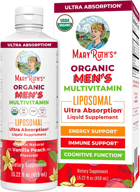 MaryRuth's Multivitamínico Liposomal para Hombres - Líquido Sin Azúcar, Vegano, 450 ml