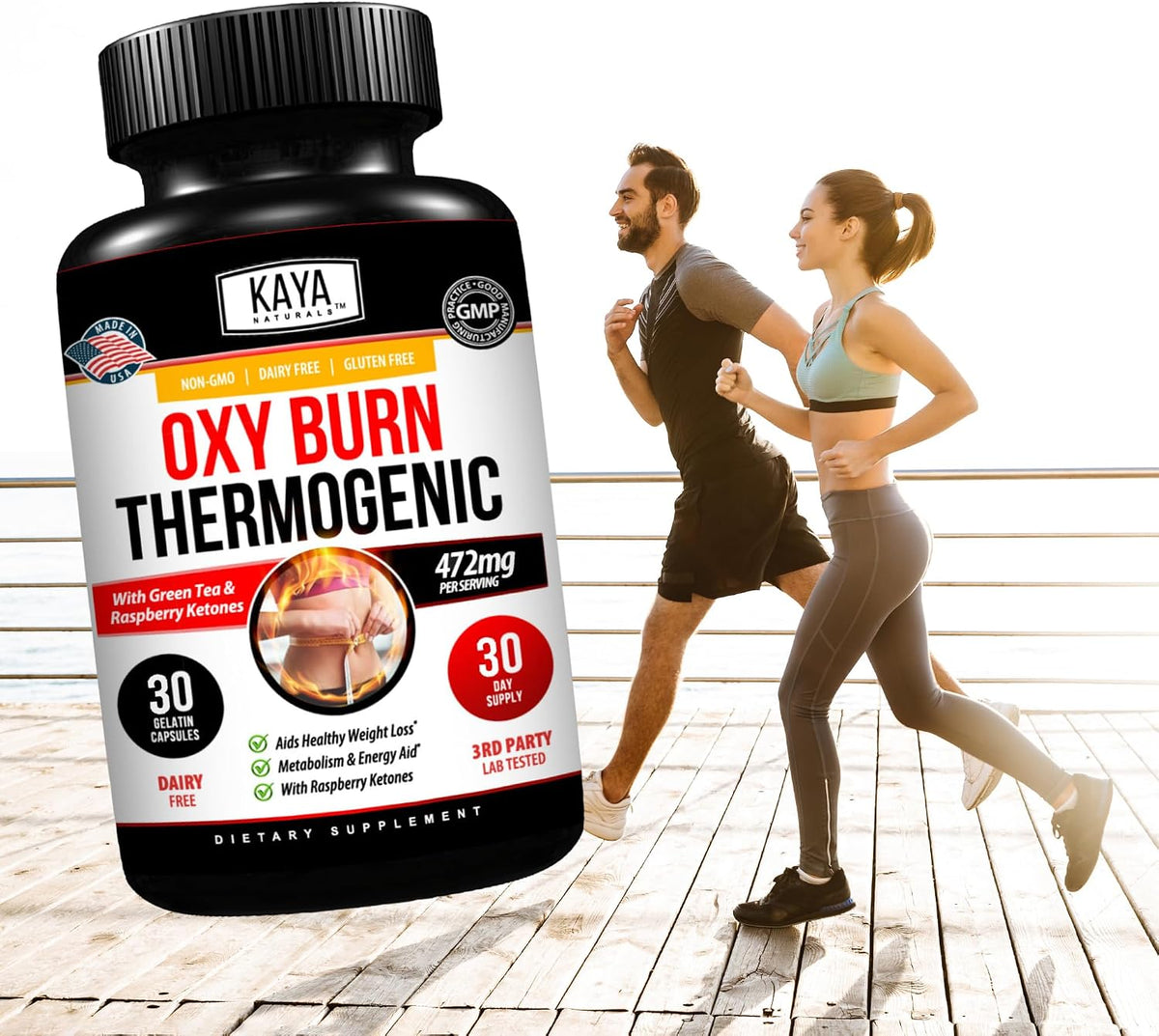 Kaya Naturals Oxy Burn - Fórmula Termogénica Herbal para un Estilo de Vida Activo – No-GMO y Sin Gluten – 30 Comprimidos – Image 7