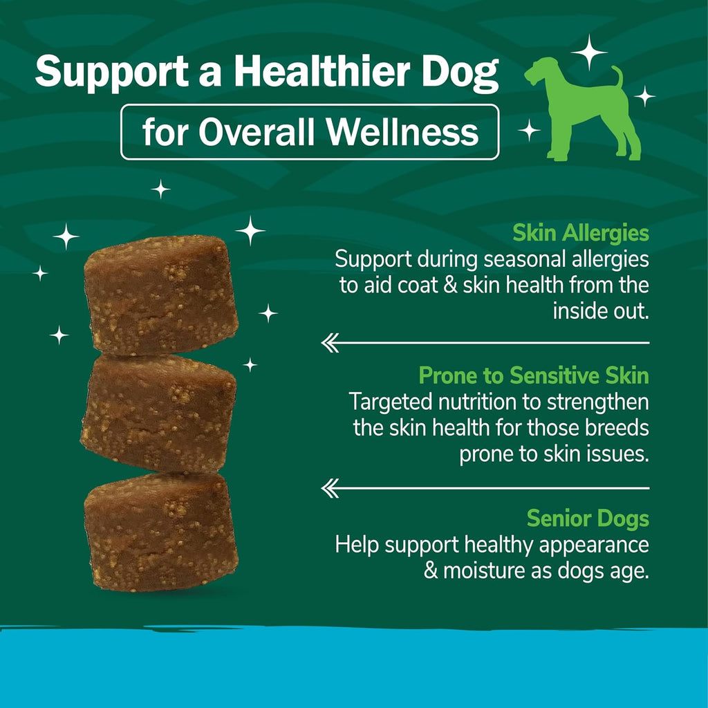 Petnc Natural Care Suplemento para Piel y Pelaje para Perros (60 Masticables) con Omega 3, EPA y DHA, Sabor a Hígado
