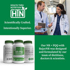 Health Thru Nutrition Activador NAD+ con NR y PQQ | 300mg Nicotinamida Ribósido + 20mg PQQ | 60 Cápsulas