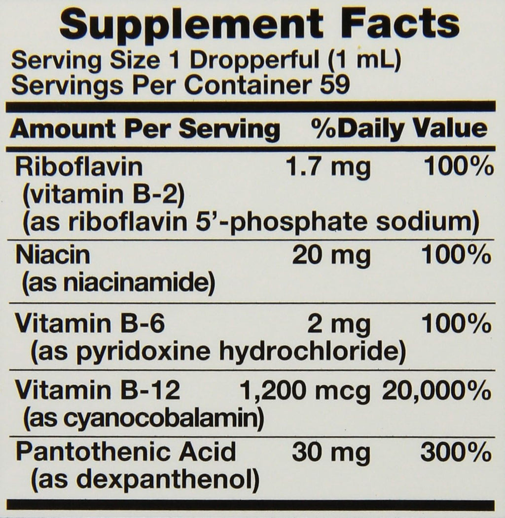 Nature's Truth Complejo B Sublingual con B12, Líquido Sabor Bayas, 2 fl oz (Pack de 3)