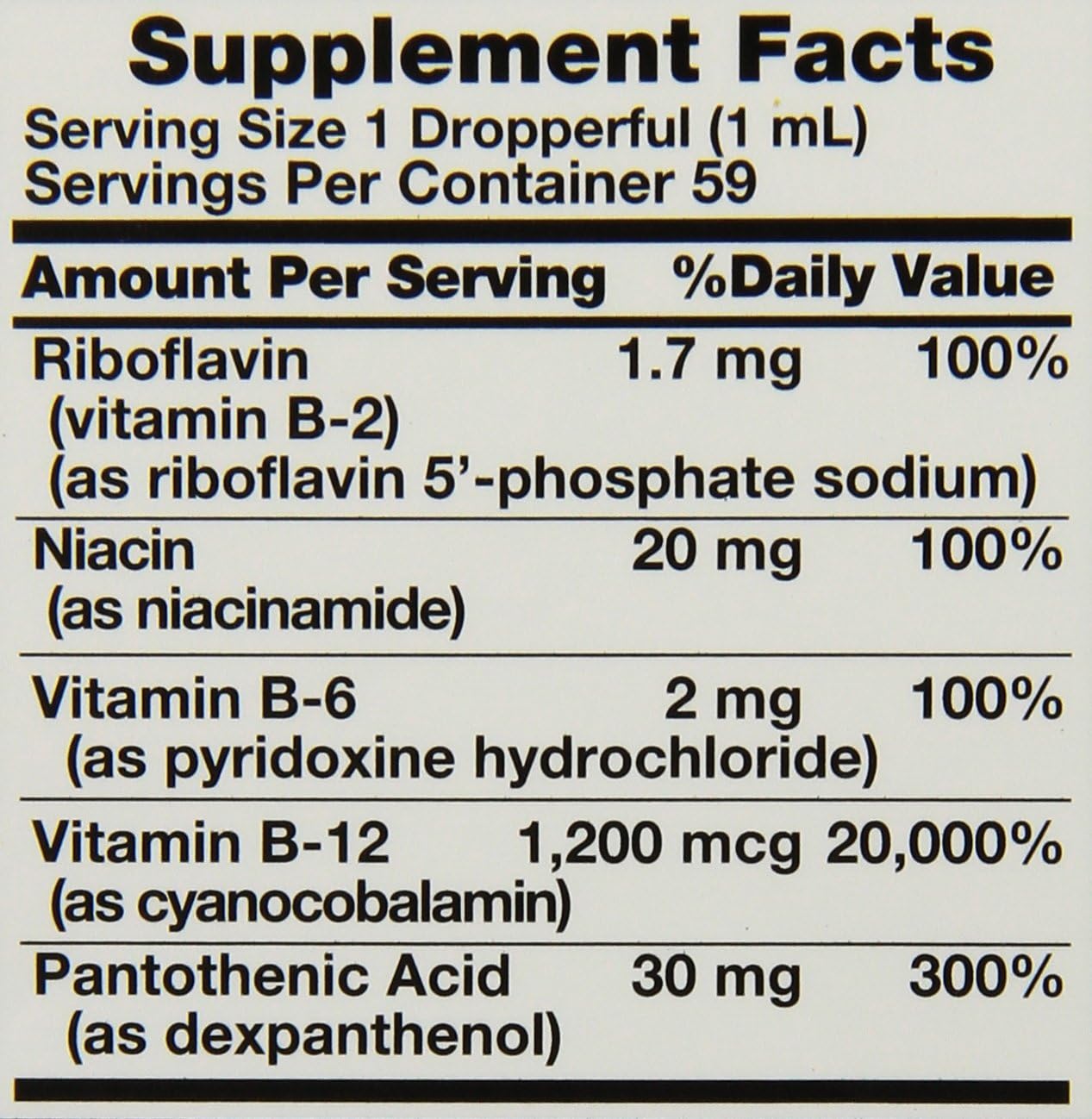 Nature's Truth Complejo B Sublingual con B12, Líquido Sabor Bayas, 2 fl oz (Pack de 3)