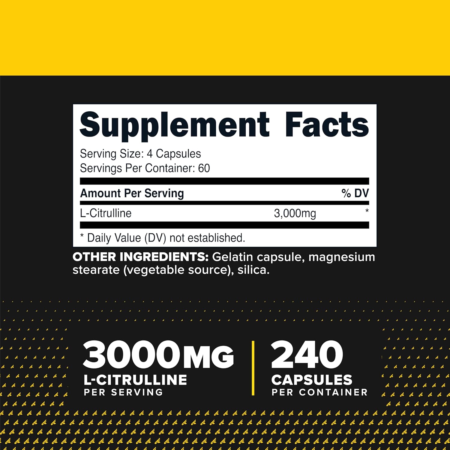 Primaforce L-Citrulline 3000mg, 240 Cápsulas, 60 Porciones