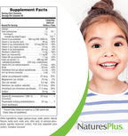 NaturesPlus Animal Parade Multivitamin Gominolas Infantiles - 90 unidades - Sabores Cereza, Uva y Naranja - Vegetariano, Sin Gluten
