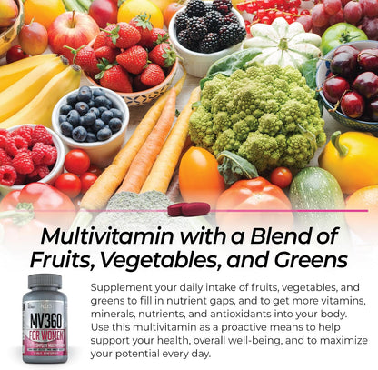Women's Nutrition MV360 Multivitamínico – Digestión y salud intestinal: La fibra prebiótica, los probióticos y las – Image 3