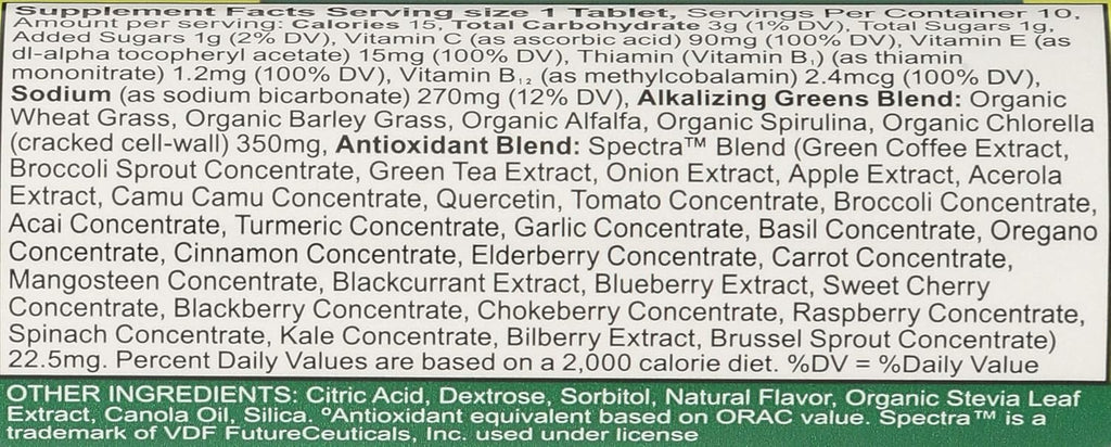 Amazing Grass Comprimidos Efervescentes Green Superfood Limón y Lima, 10 uds.