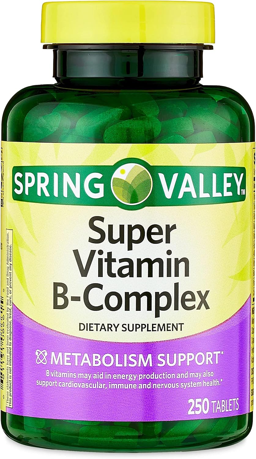 Convergence Spring Valley Complejo B Súper Vitaminas B, 250 comprimidos