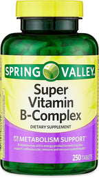 Convergence Spring Valley Complejo B Súper Vitaminas B, 250 comprimidos