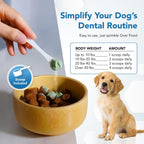 Polvo Dental para Perros - Control de Placa y Sarro, Refrescante del Aliento | Spanielbuns