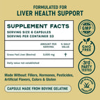 One Earth Health Cápsulas de Hígado de Res Desecado Grass-Fed, 3000 mg, 200 Cápsulas