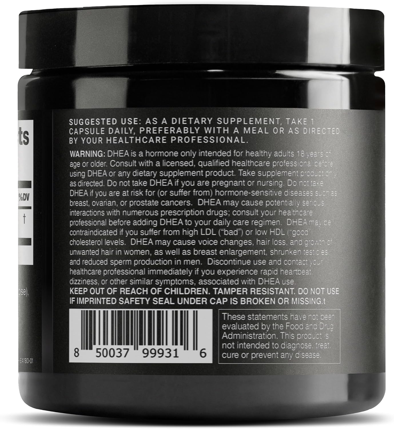 Toniiq DHEA 25mg - Suplemento de DHEA de Alta Pureza (99%+) - 180 Cápsulas