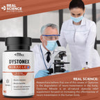Real Science Dystonex - Complemento alimenticio con Vinitrox y GABA para el bienestar muscular y nervioso, 60 cápsulas