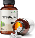 Futurebiotics Vitamina D3 + K2 (MK-7) - 5000 UI D3, 90 mcg K2 - 250 Cápsulas Vegetarianas