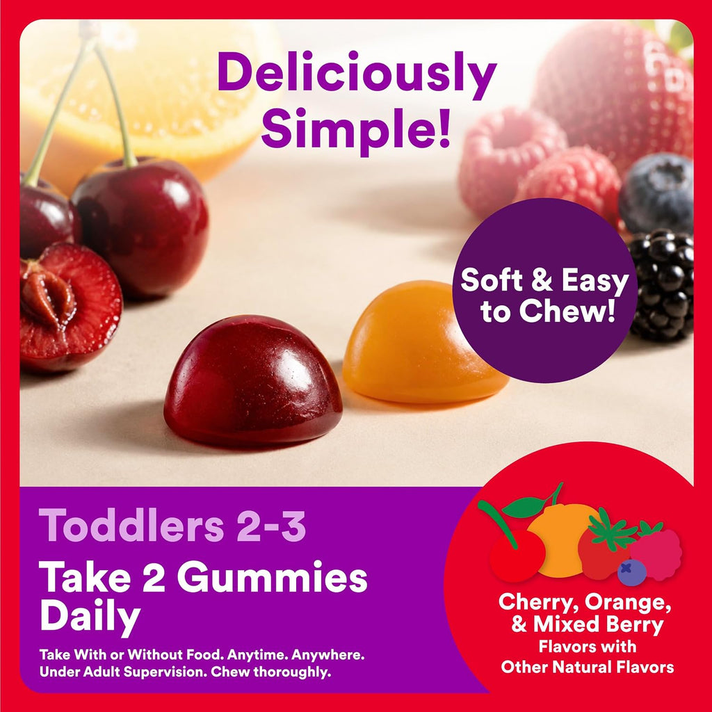 SmartyPants Organic Toddler Multivitamin Gummies - 60 gomitas (30 días)