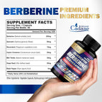 Organic Cadane Berberina 7en1 - 90 Cápsulas - Suplemento con Quercetina y Canela