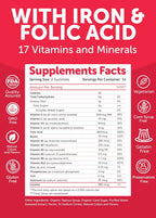 Lunakai Vitaminas Prenatales 17 en 1 con Hierro y Ácido Fólico – Gominolas para Mujeres, 60 Unidades