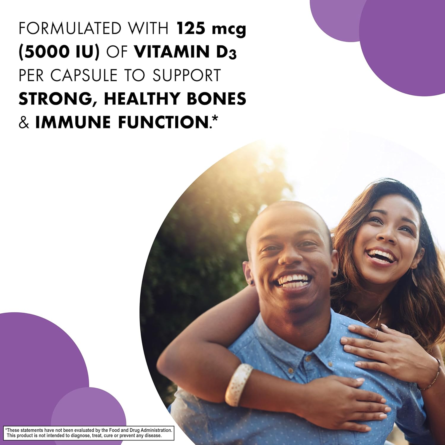 Bluebonnet Nutrition Vitamina D3 5000 UI Cápsulas Vegetales - 60 Cápsulas