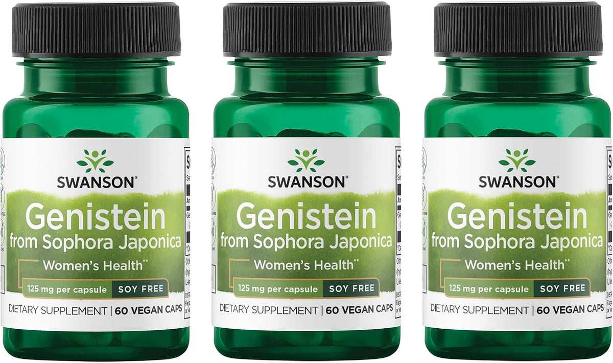 Swanson Genisteina sin soja 125 mg - 60 cápsulas veganas – Image 9