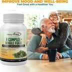 MoxyVites Complejo de Vitaminas B - Suplemento Alimenticio con B12 Metilcobalamina, B1, B2, B3, B5, B6, B7, B9 - Apoyo para Estrés, Energía y Sistema Inmunitario, Vegano, 120 Cápsulas