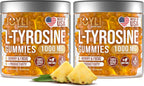 Joyli L-Tirosina Gominolas 1000 mg - Complemento de L-Tirosina para Calma y Concentración - 500 mg por Gominola - Vegano, Sin Gluten