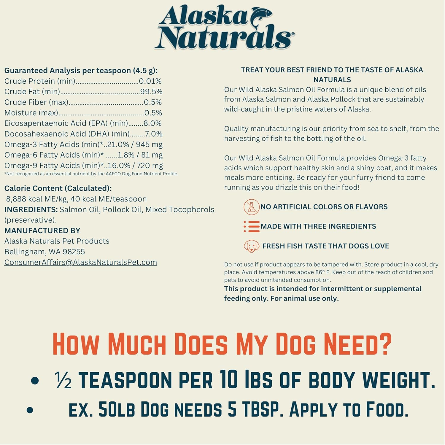 Aceite de Salmón de Alaska para Perros con EPA y DHA - Complemento Alimenticio Líquido - 439 ml