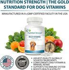 Multivitamínicos para perros, apoyo vitamínico y mineral diario, suplemento nutricional para todas las razas y tamaños, promueve la salud inmunológica, 120 comprimidos masticables