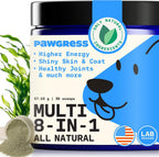 Pawgress Multivitamínico 8 en 1 para Perros – Polvo Natural con Calostro – 30 Dosis