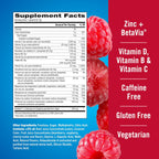 Emergen-C Immune+ Triple Action Polvo para Sistema Inmune, BetaVia, 1000mg Vitamina C, Vitaminas B, Vitamina D, Zinc y Antioxidantes, Frambuesa – 30 Sobres