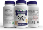 Health Thru Nutrition Dog-Vites CoQ10 para Perros, 60 Comprimidos Masticables Sabor Carne, 30mg